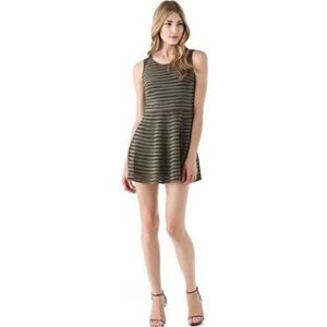 Parker Striped Sleeveless Dress - Black and Green